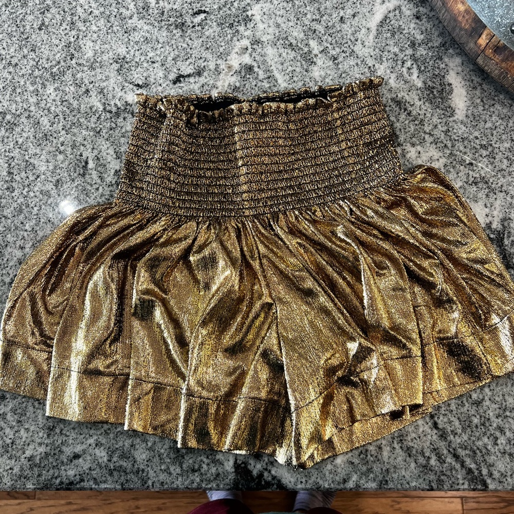 Gold Metallic Shorts